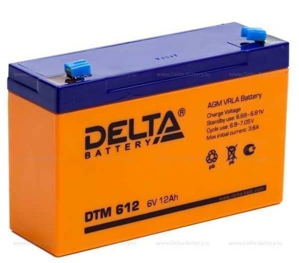 Аккумуляторная батарея Delta DTM 612 (6V / 12Ah)