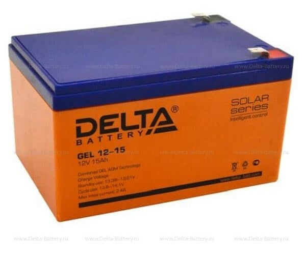 Аккумуляторная батарея Delta GEL 12-15 (12V / 15Ah)